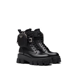 Monolith Leather & Nylon Lug-Sole Combat Boots